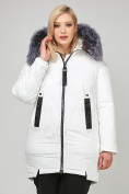 Оптом Куртка зимняя женская молодежная белого цвета 88-953_31Bl, фото 3