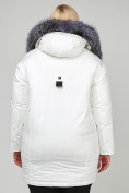 Оптом Куртка зимняя женская молодежная белого цвета 88-953_31Bl, фото 5