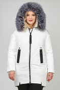 Оптом Куртка зимняя женская молодежная белого цвета 88-953_31Bl в Омске, фото 7
