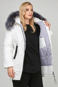 Оптом Куртка зимняя женская молодежная белого цвета 88-953_31Bl, фото 8