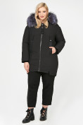 Оптом Куртка зимняя женская молодежная черного цвета 88-953_701Ch в Перми