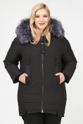 Оптом Куртка зимняя женская молодежная черного цвета 88-953_701Ch в Перми, фото 2