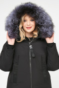 Оптом Куртка зимняя женская молодежная черного цвета 88-953_701Ch в Новосибирске, фото 7