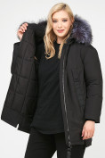 Оптом Куртка зимняя женская молодежная черного цвета 88-953_701Ch в Сочи, фото 8