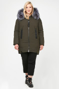 Оптом Куртка зимняя женская молодежная цвета  хаки 88-953_8Kh в Новосибирске