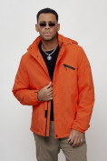 Оптом Куртка спортивная мужская весенняя с капюшоном оранжевого цвета 88021O в Казани, фото 10