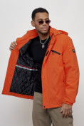 Оптом Куртка спортивная мужская весенняя с капюшоном оранжевого цвета 88021O в Казани, фото 14