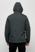 Оптом Куртка спортивная мужская весенняя с капюшоном темно-серого цвета 88022TC в Казани, фото 9