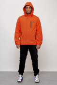 Оптом Куртка спортивная мужская весенняя с капюшоном оранжевого цвета 88023O в Екатеринбурге, фото 14