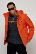 Оптом Куртка спортивная мужская весенняя с капюшоном оранжевого цвета 88025O в Екатеринбурге, фото 7