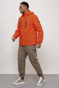 Оптом Куртка спортивная мужская весенняя с капюшоном оранжевого цвета 88026O в Казани, фото 10