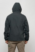 Оптом Куртка спортивная мужская весенняя с капюшоном темно-серого цвета 88026TC в Казани, фото 14