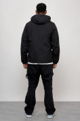 Оптом Куртка спортивная мужская весенняя с капюшоном черного цвета 88027Ch в Казани, фото 14
