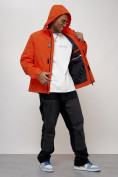 Оптом Куртка спортивная мужская весенняя с капюшоном оранжевого цвета 88027O в Казани, фото 11