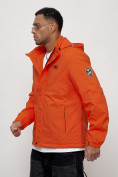 Оптом Куртка спортивная мужская весенняя с капюшоном оранжевого цвета 88027O в Екатеринбурге, фото 2