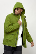 Оптом Куртка спортивная мужская весенняя с капюшоном зеленого цвета 88028Z в Екатеринбурге, фото 13
