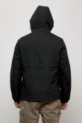 Оптом Куртка спортивная мужская весенняя с капюшоном черного цвета 88029Ch в Казани, фото 12