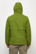 Оптом Куртка спортивная мужская весенняя с капюшоном зеленого цвета 88029Z в Казани, фото 8
