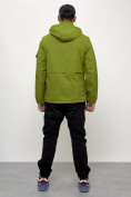 Оптом Куртка спортивная мужская весенняя с капюшоном зеленого цвета 88030Z в Казани, фото 10