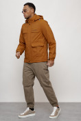 Оптом Куртка спортивная мужская весенняя с капюшоном горчичного цвета 88031G в Екатеринбурге, фото 10