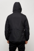 Оптом Куртка спортивная мужская весенняя с капюшоном черного цвета 88032Ch в Казани, фото 13