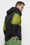 Оптом Куртка спортивная мужская с капюшоном черного цвета 8808Ch в Казани, фото 12