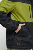 Оптом Куртка спортивная мужская с капюшоном черного цвета 8808Ch в Казани, фото 7