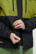 Оптом Куртка спортивная мужская с капюшоном черного цвета 8808Ch в Екатеринбурге, фото 8