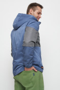 Оптом Куртка спортивная мужская с капюшоном синего цвета 8808S в Казани, фото 10