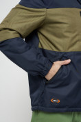 Оптом Куртка спортивная мужская с капюшоном темно-синего цвета 8808TS, фото 12