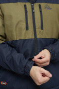 Оптом Куртка спортивная мужская с капюшоном темно-синего цвета 8808TS, фото 13