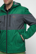 Оптом Куртка спортивная мужская с капюшоном зеленого цвета 8808Z в Екатеринбурге, фото 11