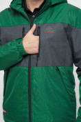 Оптом Куртка спортивная мужская с капюшоном зеленого цвета 8808Z в Екатеринбурге, фото 12