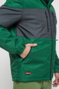 Оптом Куртка спортивная мужская с капюшоном зеленого цвета 8808Z в Казани, фото 13