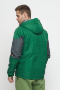 Оптом Куртка спортивная мужская с капюшоном зеленого цвета 8808Z в Казани, фото 15