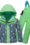 Оптом Горнолыжный костюм детский зеленый 8812Z в Перми