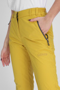 Оптом Утепленные спортивные брюки женские горчичного цвета 88148G в Екатеринбурге, фото 14