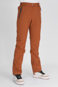 Оптом Утепленные спортивные брюки женские коричневого цвета 88148K, фото 12