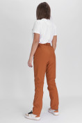 Оптом Утепленные спортивные брюки женские коричневого цвета 88148K, фото 3
