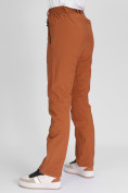 Оптом Утепленные спортивные брюки женские коричневого цвета 88148K, фото 9