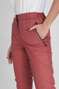 Оптом Утепленные спортивные брюки женские розового цвета 88148R в Казани, фото 14