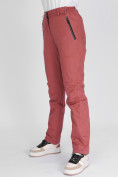 Оптом Утепленные спортивные брюки женские розового цвета 88148R в Казани, фото 8