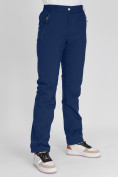 Оптом Утепленные спортивные брюки женские темно-синего цвета 88148TS в Екатеринбурге, фото 7