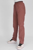 Оптом Утепленные спортивные брюки женские коричневого цвета 88149K в Казани, фото 8