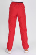 Оптом Утепленные спортивные брюки женские красного цвета 88149Kr в Екатеринбурге, фото 10