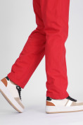 Оптом Утепленные спортивные брюки женские красного цвета 88149Kr в Екатеринбурге, фото 13