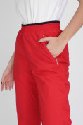 Оптом Утепленные спортивные брюки женские красного цвета 88149Kr в Екатеринбурге, фото 15