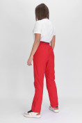 Оптом Утепленные спортивные брюки женские красного цвета 88149Kr в Екатеринбурге, фото 3