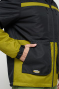 Оптом Куртка спортивная мужская с капюшоном черного цвета 8815Ch в Екатеринбурге, фото 15