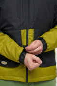 Оптом Куртка спортивная мужская с капюшоном черного цвета 8815Ch в Екатеринбурге, фото 16